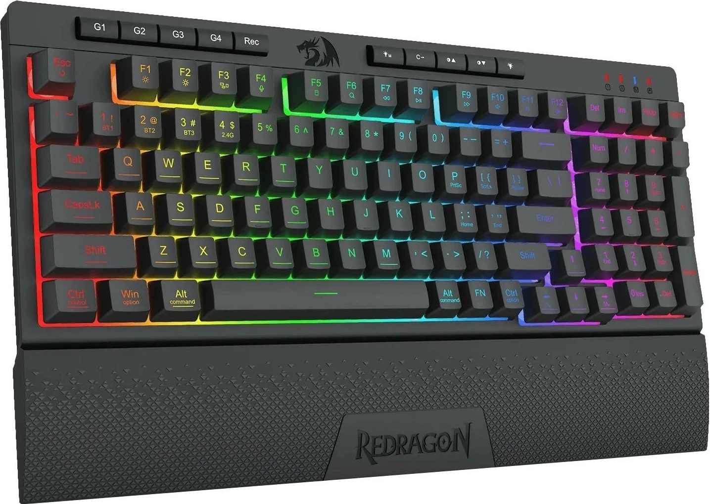 Gaming tipkovnica Redragon K515-RGB SHIVA 98, RGB, črna
