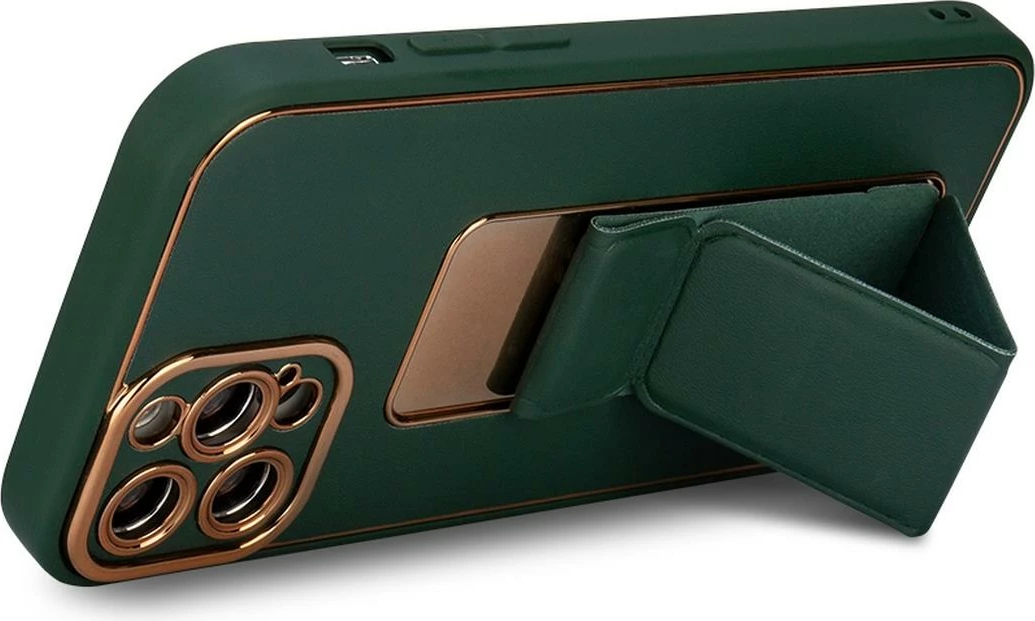 Ovitek z nosilcem Hurtel New Kickstand za iPhone 13 Pro Max, moder