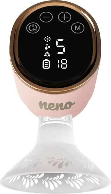 Električna prsna črpalka, 150 ml, brezžična, 3-stopenjska, roza Neno Perfetto