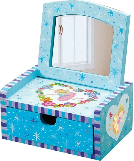 Leseni DIY set škatla za ličenje z ogledalom 4m Fairy Vanity, večbarvna, za dekleta
