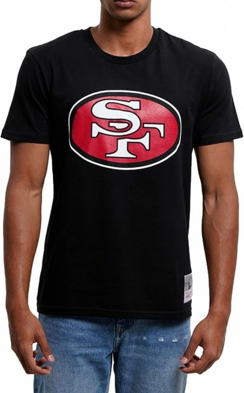 Majica za moške Mitchell & Ness z logotipom NFL ekipe San Francisco 49ers, črna
