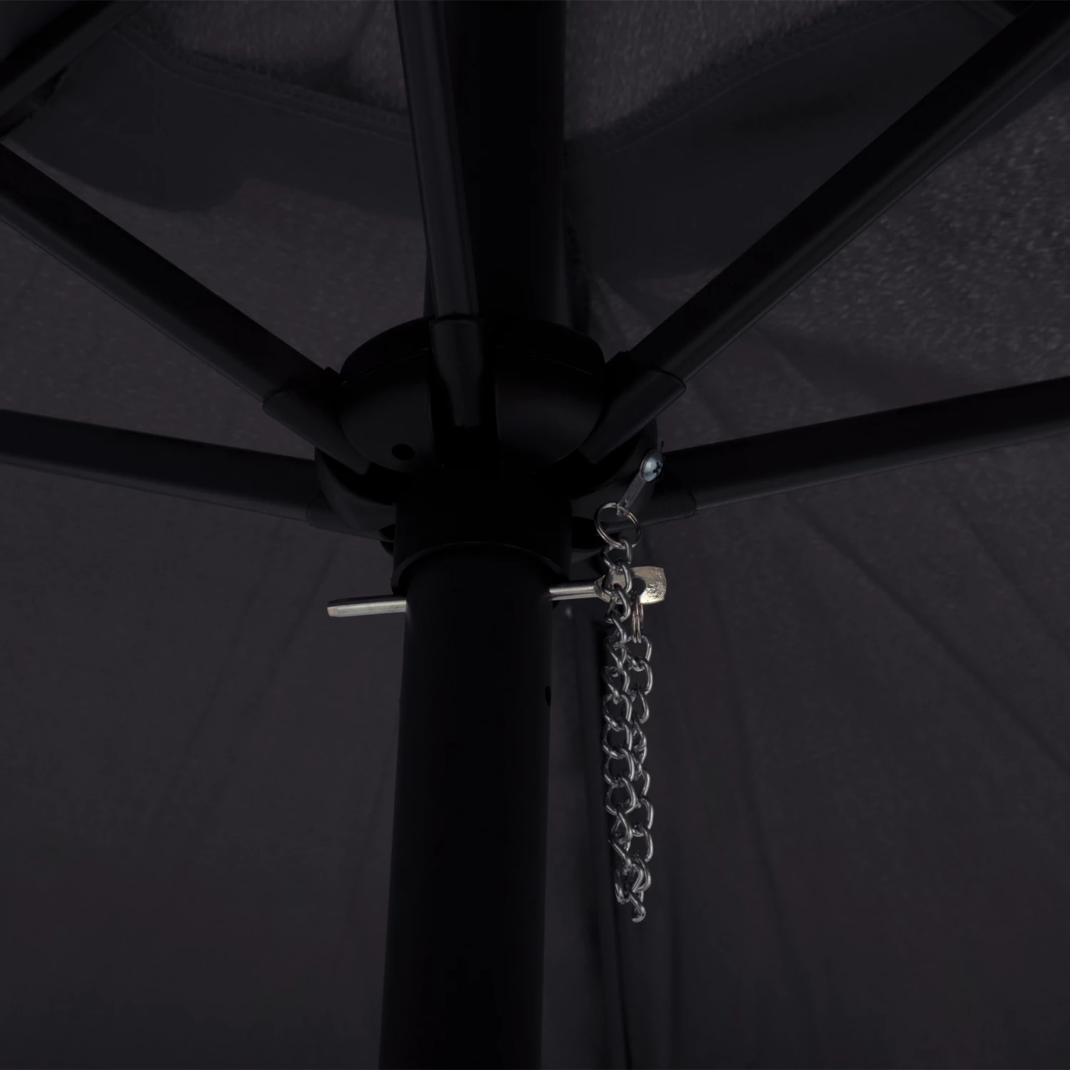 Aluminijasti dežnik 2.50M s 6 kraki sivo platno FH6030.10