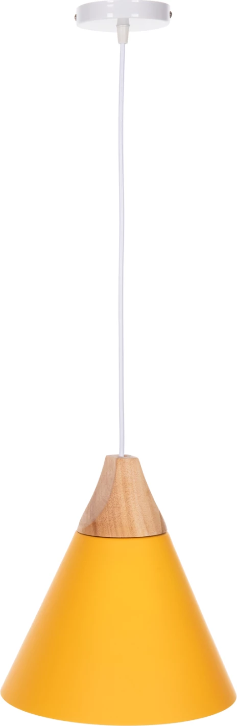 Stropna viseča svetilka FH4151 rumena kovinska kapa Φ21,5x115H cm