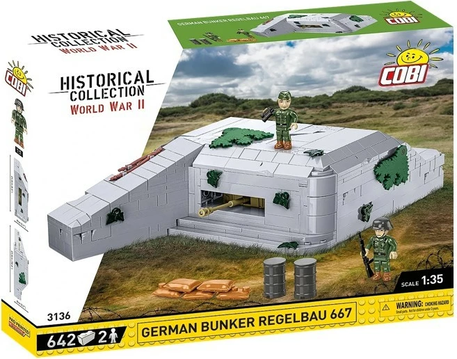 Model bunkerja, Cobi Klocki German Bunker Regelbau 667, 642 delov, z figuricami, plastika
