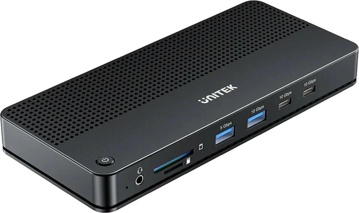Docking postaja Unitek D1104A01, 13-v-1, USB-C, HDMI 2.1, DP 2.0, RJ45, 10 Gbps, siva
