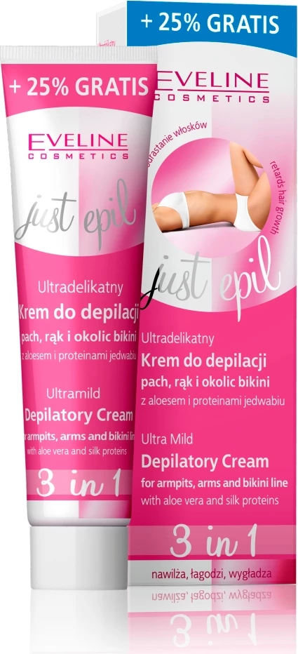 Krema za odstranjevanje dlak za ženske Just Epil Ultra Delicate, Eveline Cosmetics, 125 ml