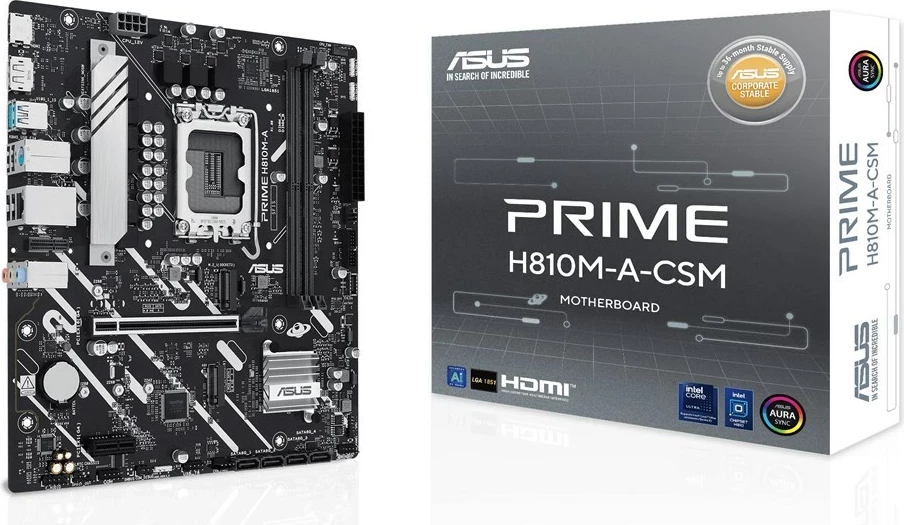 Plošča ASUS PRIME H810M-A-CSM, Intel H810, micro ATX, črna