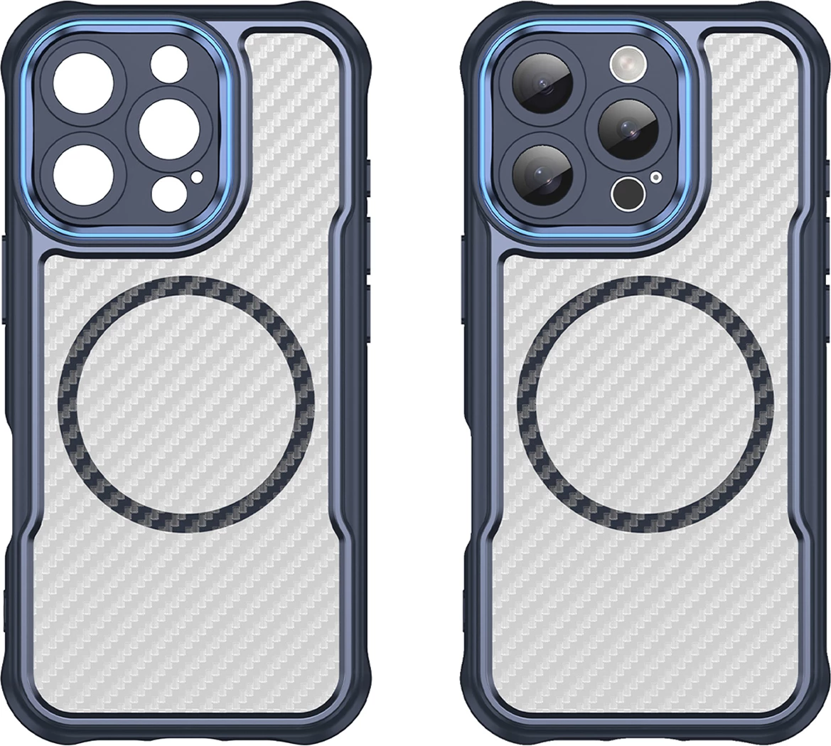 Ovitek za telefon MagSafe za iPhone 16 Pro, TPU, moder — Hurtel Leading Series