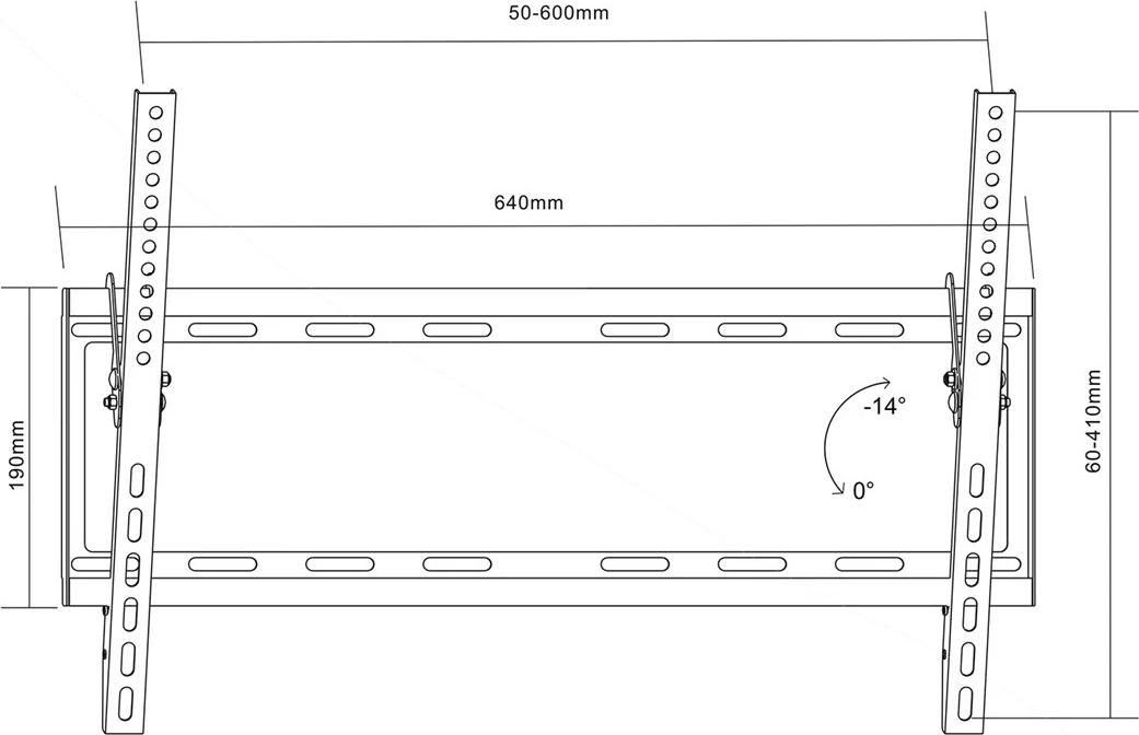 Nosilec za televizor MACLEAN MC-605, MAX VESA, 55 kg