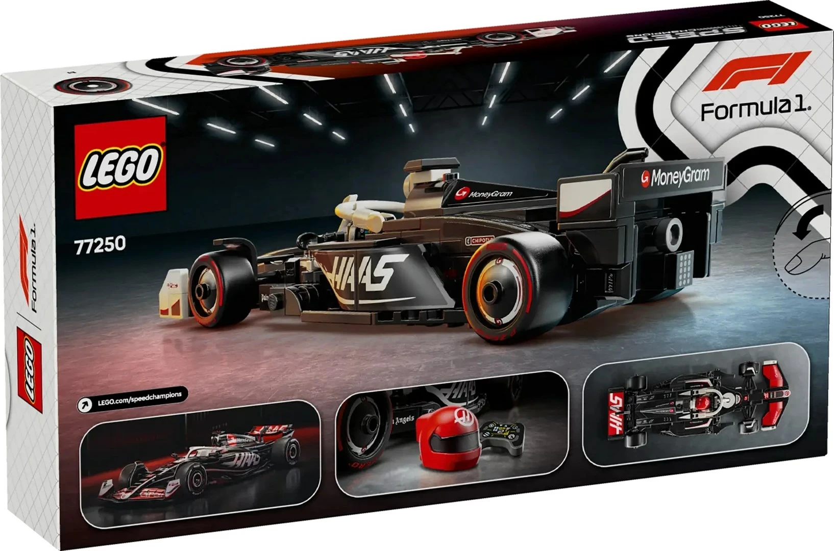 Set gradnje LEGO Speed Champions MoneyGram Haas F1 Team VF-24, 77250, 242 delov, z minifiguro