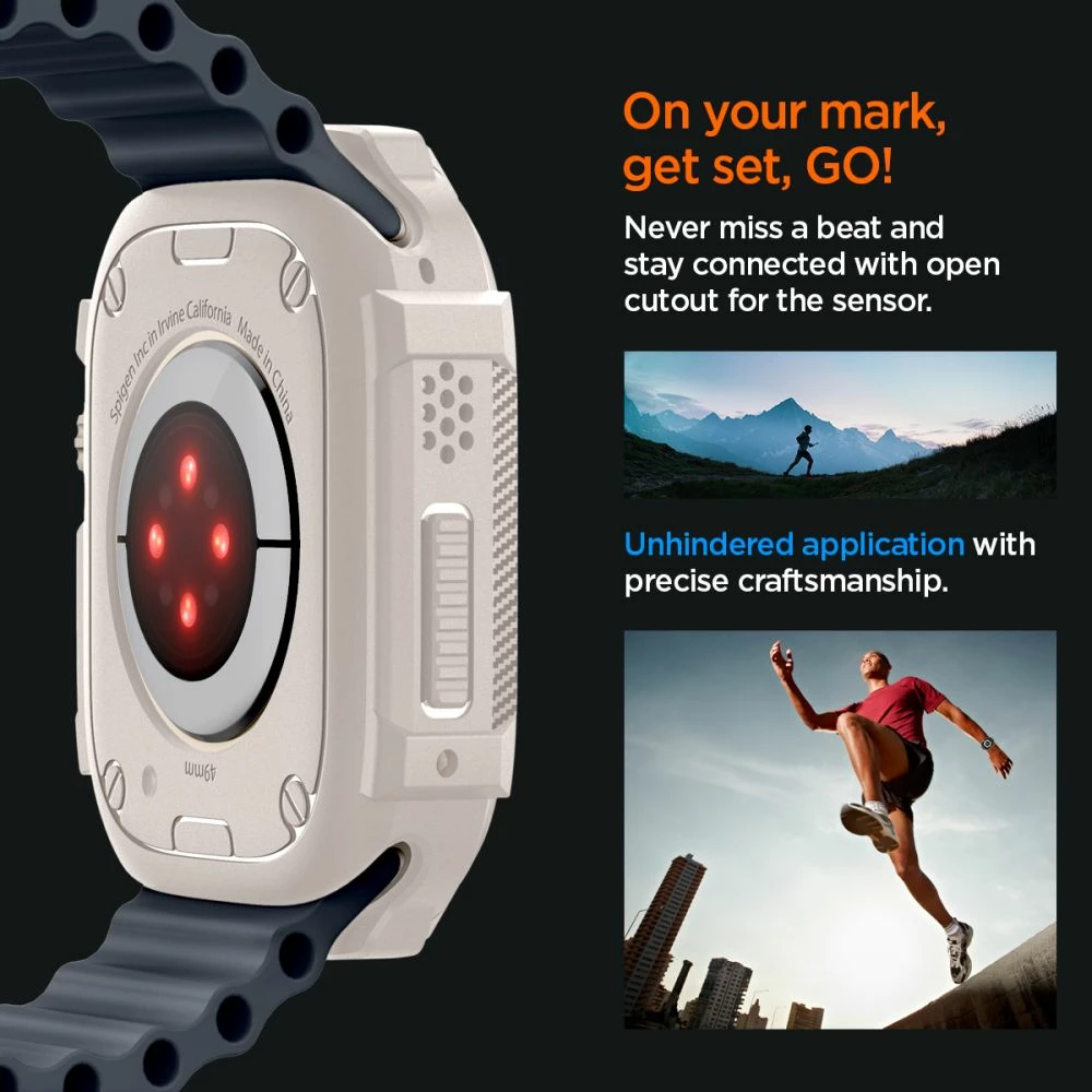 Zaščitna prevleka Rugged Armor za Apple Watch Ultra 1/2 49 mm, bež