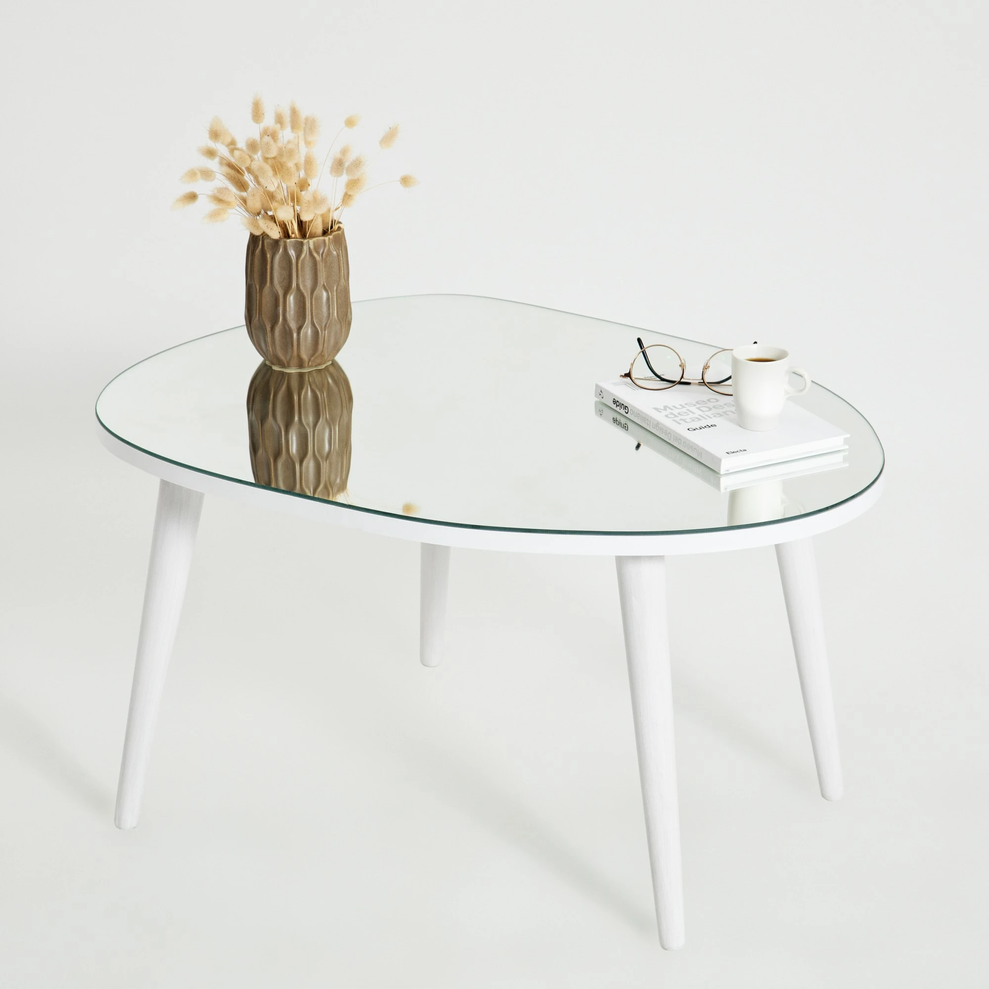 Klubska mizica Gusto, Hanah Home, bela