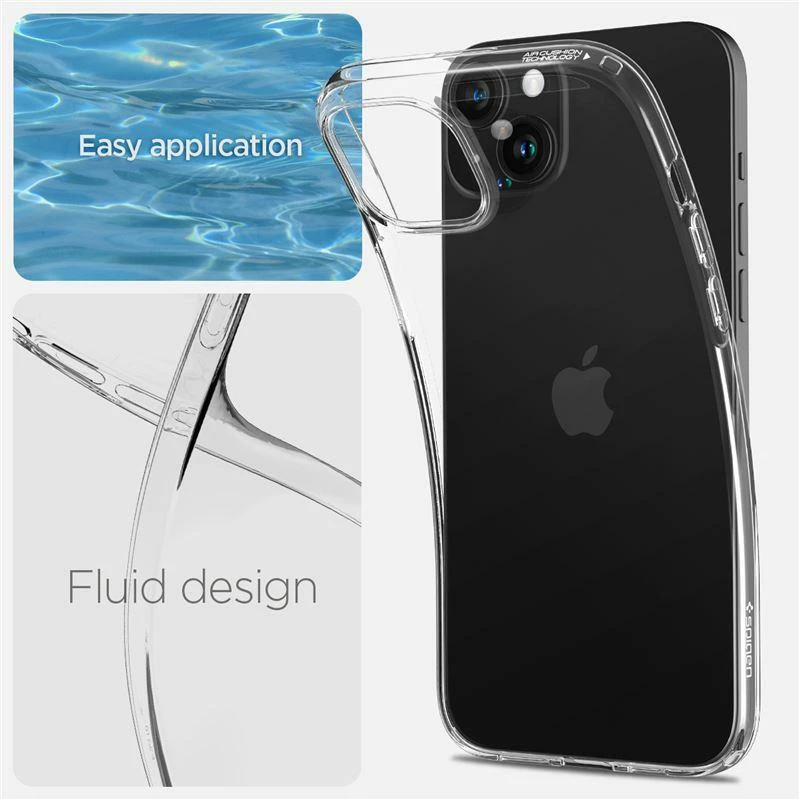 Ovitek za telefon Spigen Crystal Flex za iPhone 15 Plus, prozoren