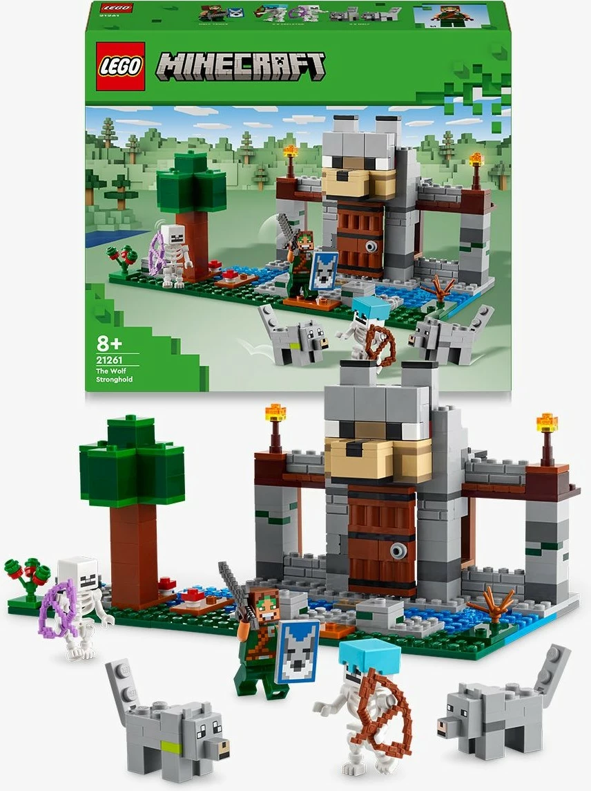 Set za gradnjo LEGO Minecraft Die Wolfsfestung 21261, večbarven