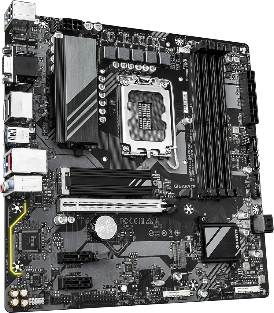 Matična plošča Gigabyte B760M DS3H GEN5, Socket LGA 1700, DDR5, ATX