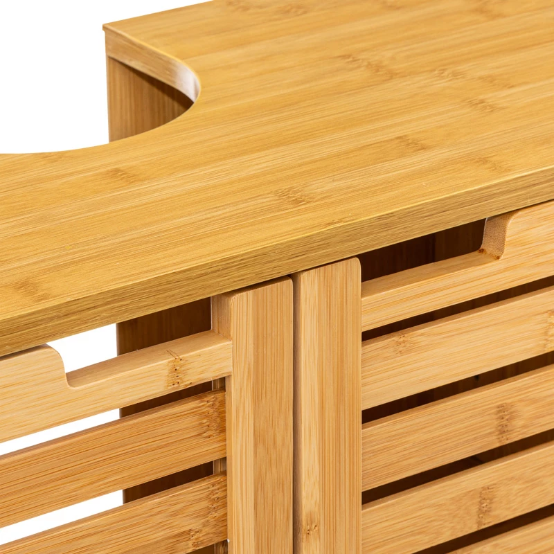 Kopalniška omarica za umivalnik Sicela, naravna barva, 60x28x80 cm