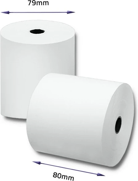 Termični zvitek Qoltec 51892, 80 x 80 | 55 g/m2 | 10 kosov | Brez BPA