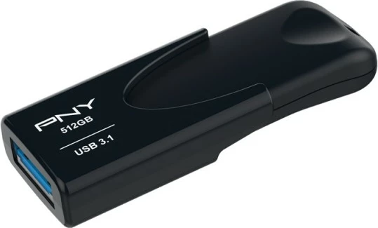 USB ključek 512 GB, USB 3.2, črn — PNY Attaché 4