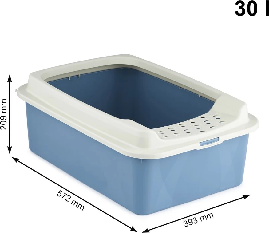 Posoda za mačje odpadke Rotho Bonnie Eco modra