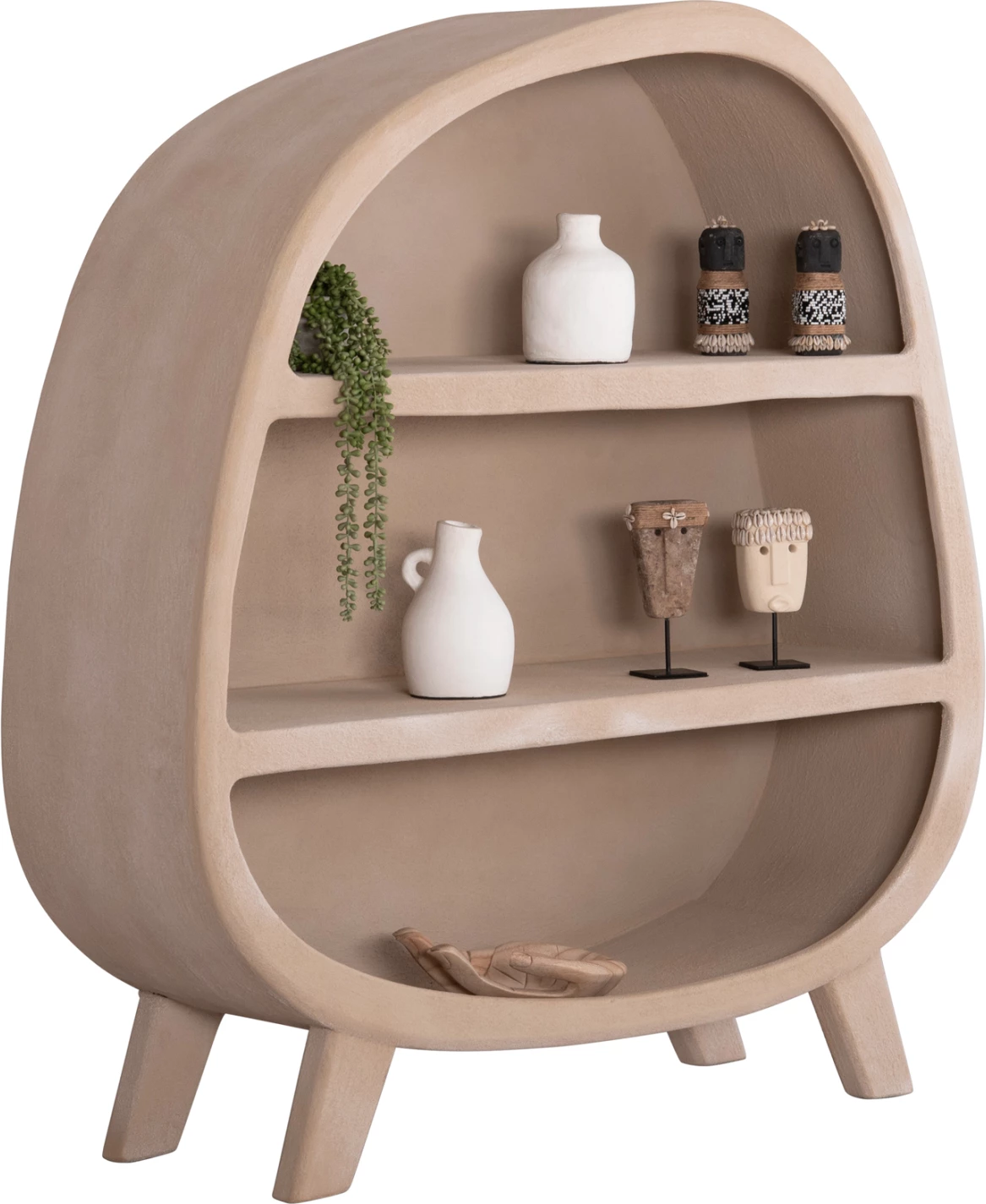 Polica serije Santorini FH18060.02 MDF v rjavi barvi 120x38x133H cm