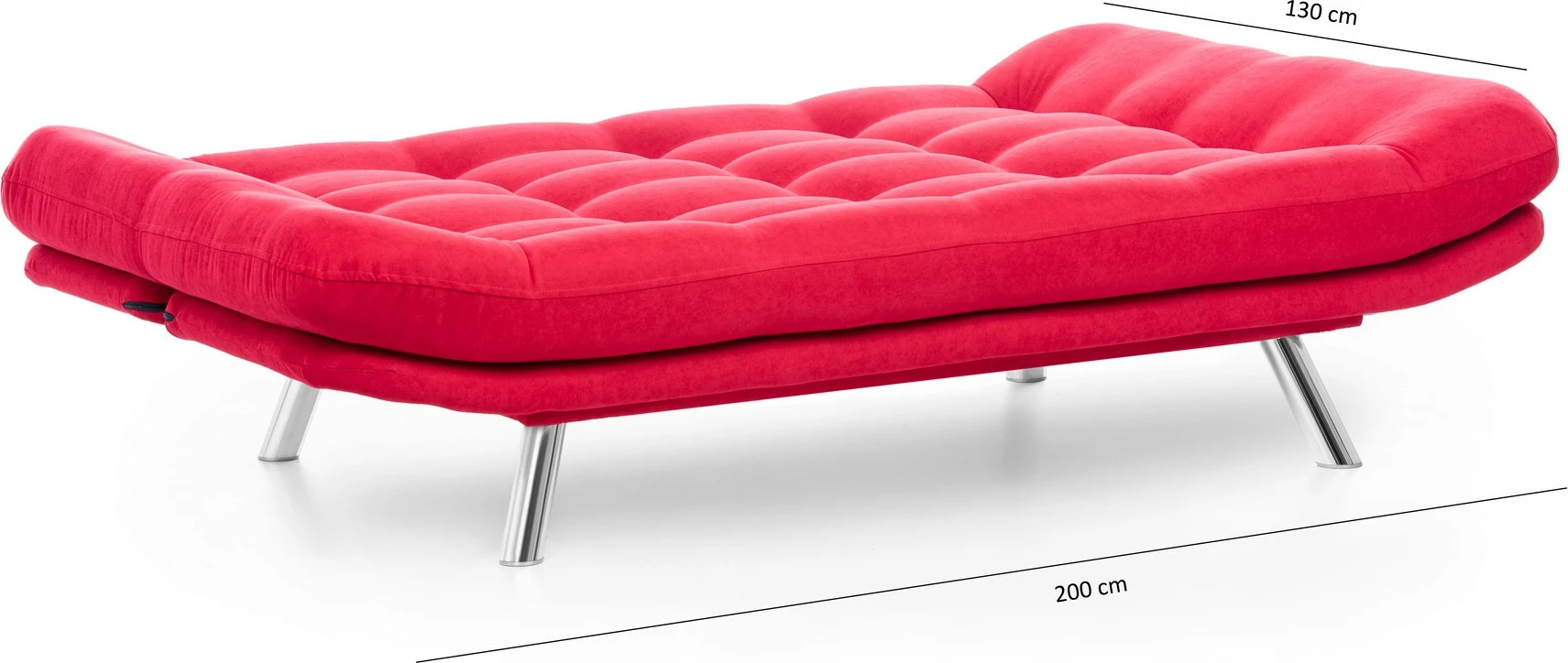 3-sedežni raztegljiv kavč, Atelier del Sofa Misa Sofabed, rdeč