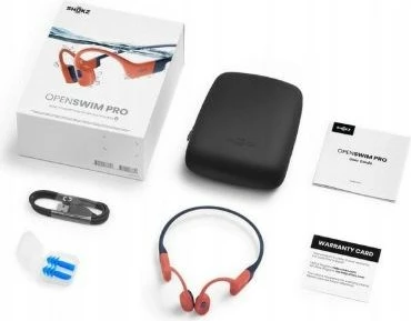Slušalke s kostnim prevajanjem brezžične SHOKZ OpenSwim Pro, Bluetooth 5.2, rdeče