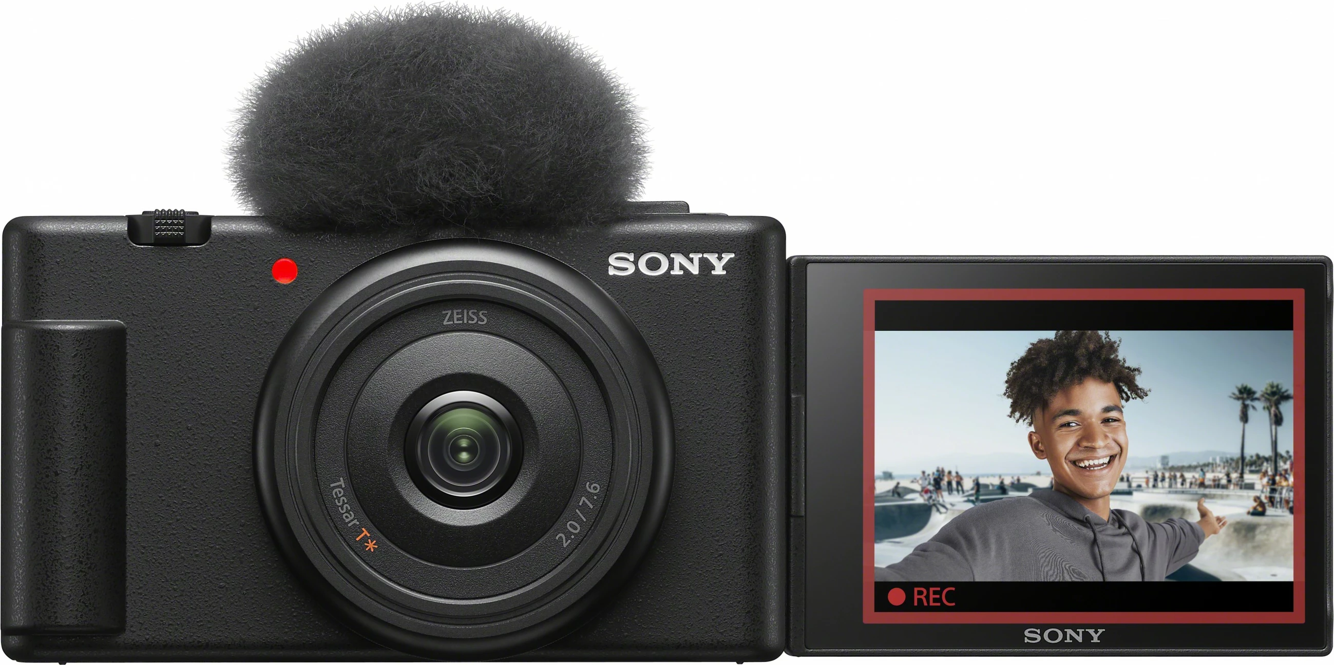 Kompakten fotoaparat Sony ZV-1F, 20,1 MP, 4K Ultra HD, zaslon na dotik, črn