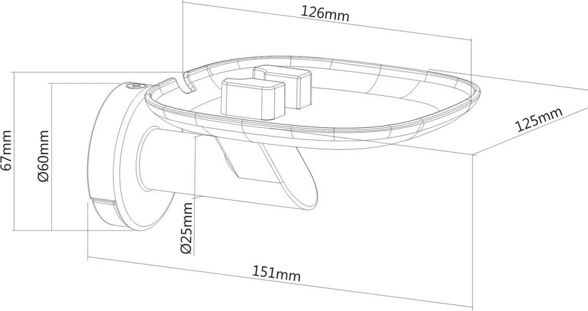 Stenski nosilec za zvočnike Maclean MC-840, za Sonos One/One SL/Play:1, kovinski, črn