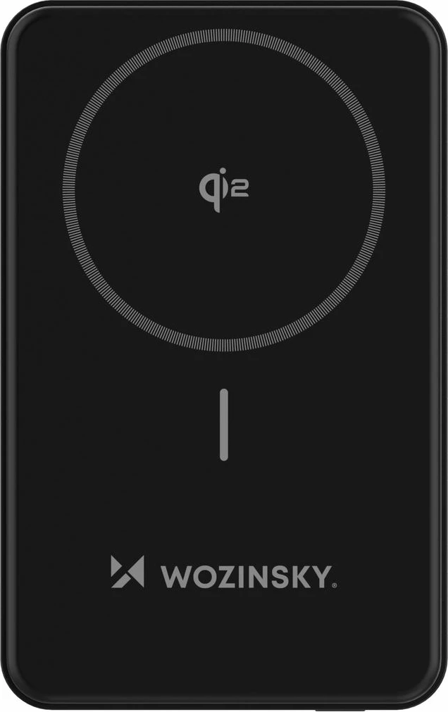 Zunanji akumulator Wozinsky WLWP-10KA0Y3S, 10.000 mAh, 22,5W PD, Qi2, s stojalom, črn
