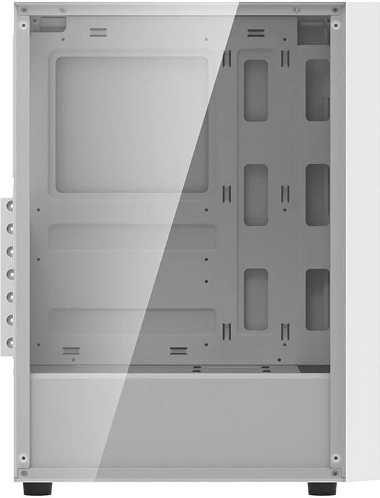 Računalniško ohišje, srednje (Mid Tower), s kaljenim steklom, brez ventilatorjev, belo — Darkflash A290