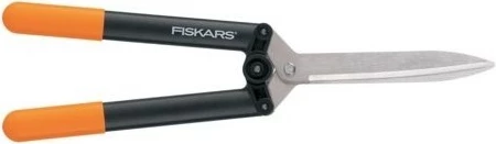 Škarje za živo mejo PowerLever HS52 Fiskars, 54,4 cm, jeklo, oranžna/črna