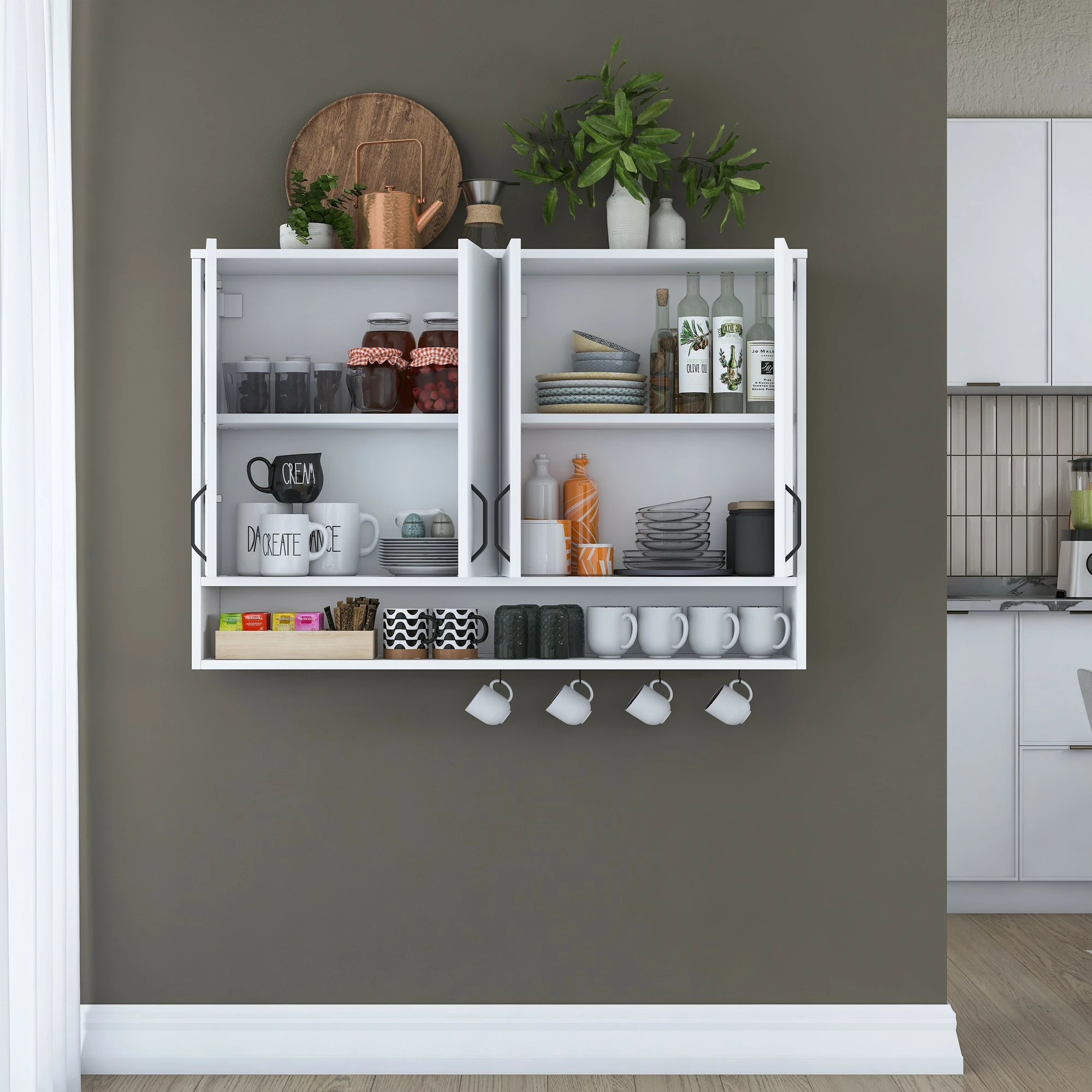 Stenska omarica Skye Decor JE199 - 3812, bela
