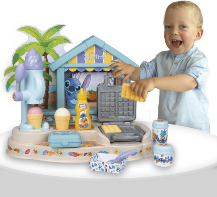 Igralni set plažni bar Lilo & Stitch, Smoby Stitch Beach Bar, 12 dodatkov, večbarven