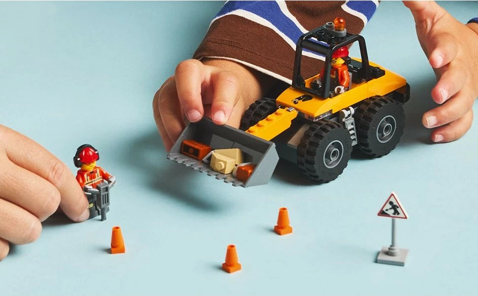 Gradbeni set z gradbenim nakladalcem LEGO City 60450, 81 kosov, večbarven