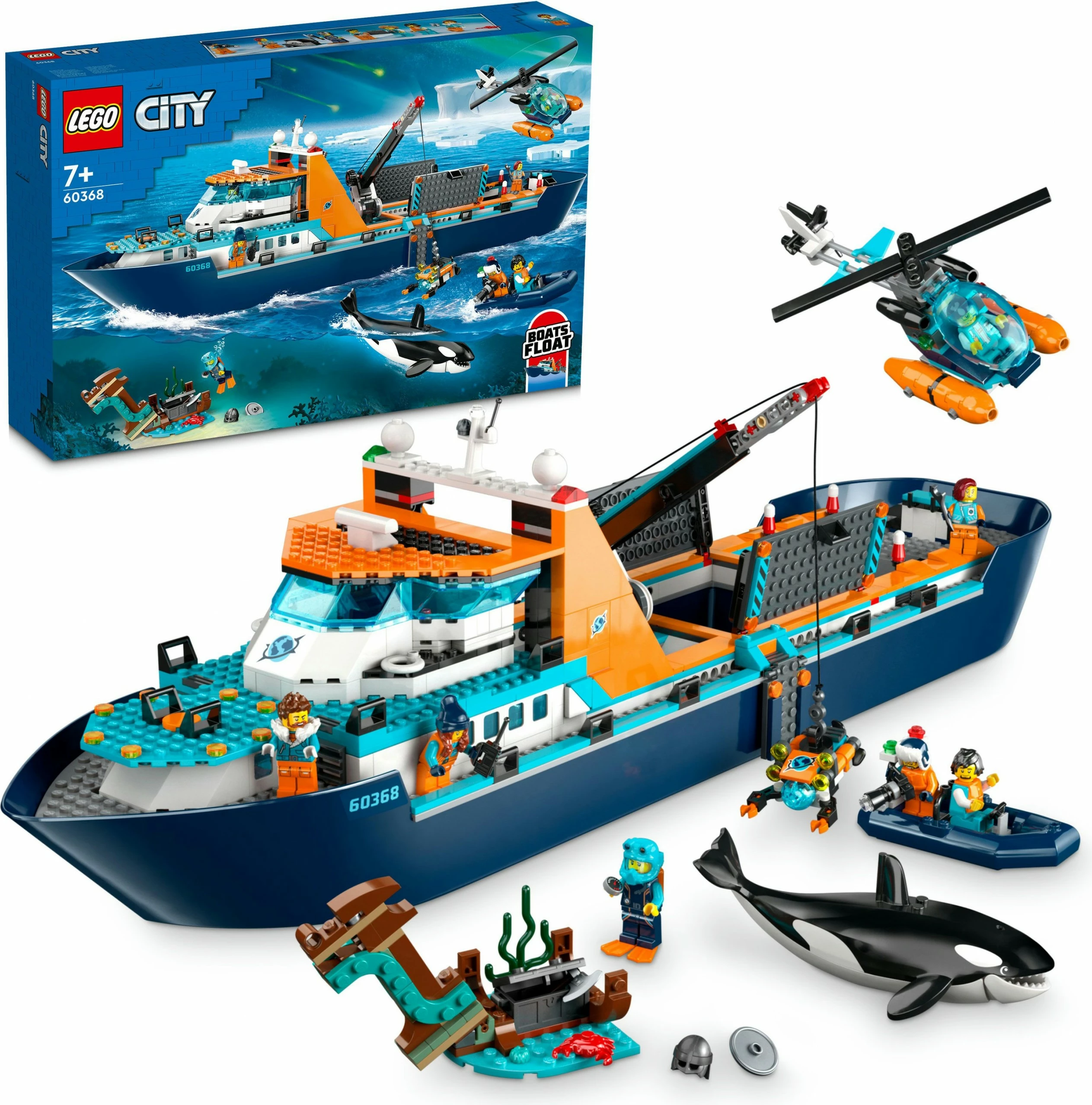 Set za gradnjo Arctic Explorer Ship, LEGO, 815 delov, plastika, večbarven