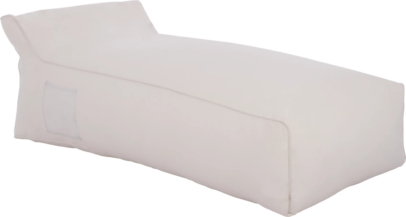 Ležalni pouf Wadelin FH5774.11 iz textilina bele barve 190x80x40-60 cm