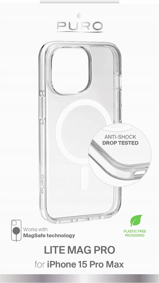 Ovitek za telefon Puro Lite Mag za iPhone 16e, TPU, prozoren, z MagSafe