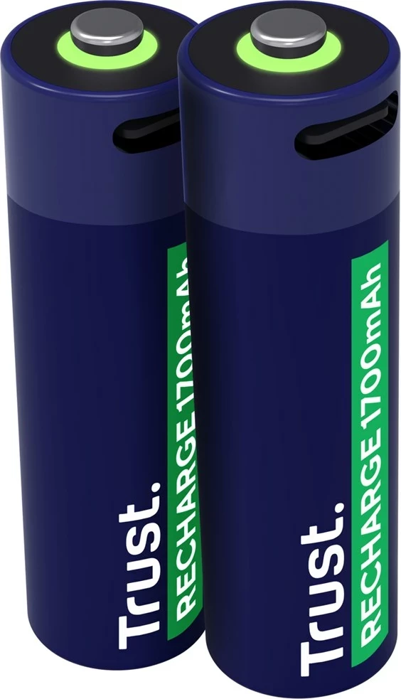 Polnilne baterije AA Trust 25584, modre, 2 kosa