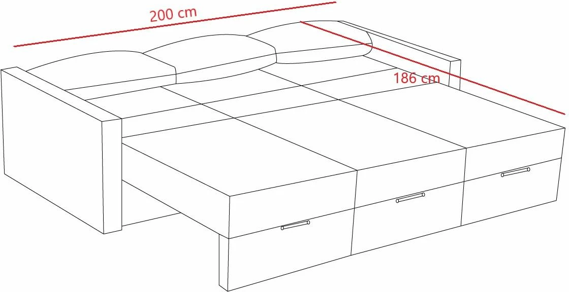 Trosed s posteljo, Atelier del Sofa Saros, rjav