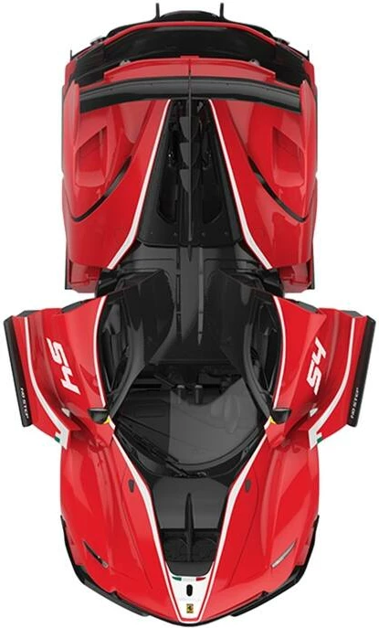 Daljinsko voden model avta za sestavljanje RASTAR Ferrari FXXK 1:18, rdeč