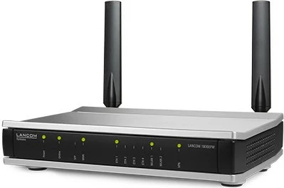 Profesionalni usmerjevalnik LANCOM 1800EFW, Wi‑Fi 6, 4 Gigabit vrata, SFP, 2 anteni, črno/srebrn