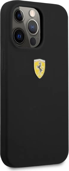 Ovitek za iPhone 13 Pro Max 6,7", silikonski, MagSafe, črn Ferrari FESSIHMP13XBK