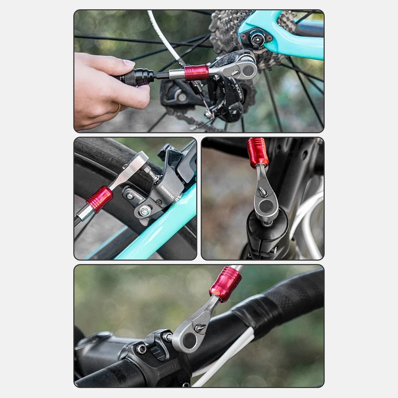 Komplet za popravilo kolesa Rockbros 43210049001, z magnetom, črn