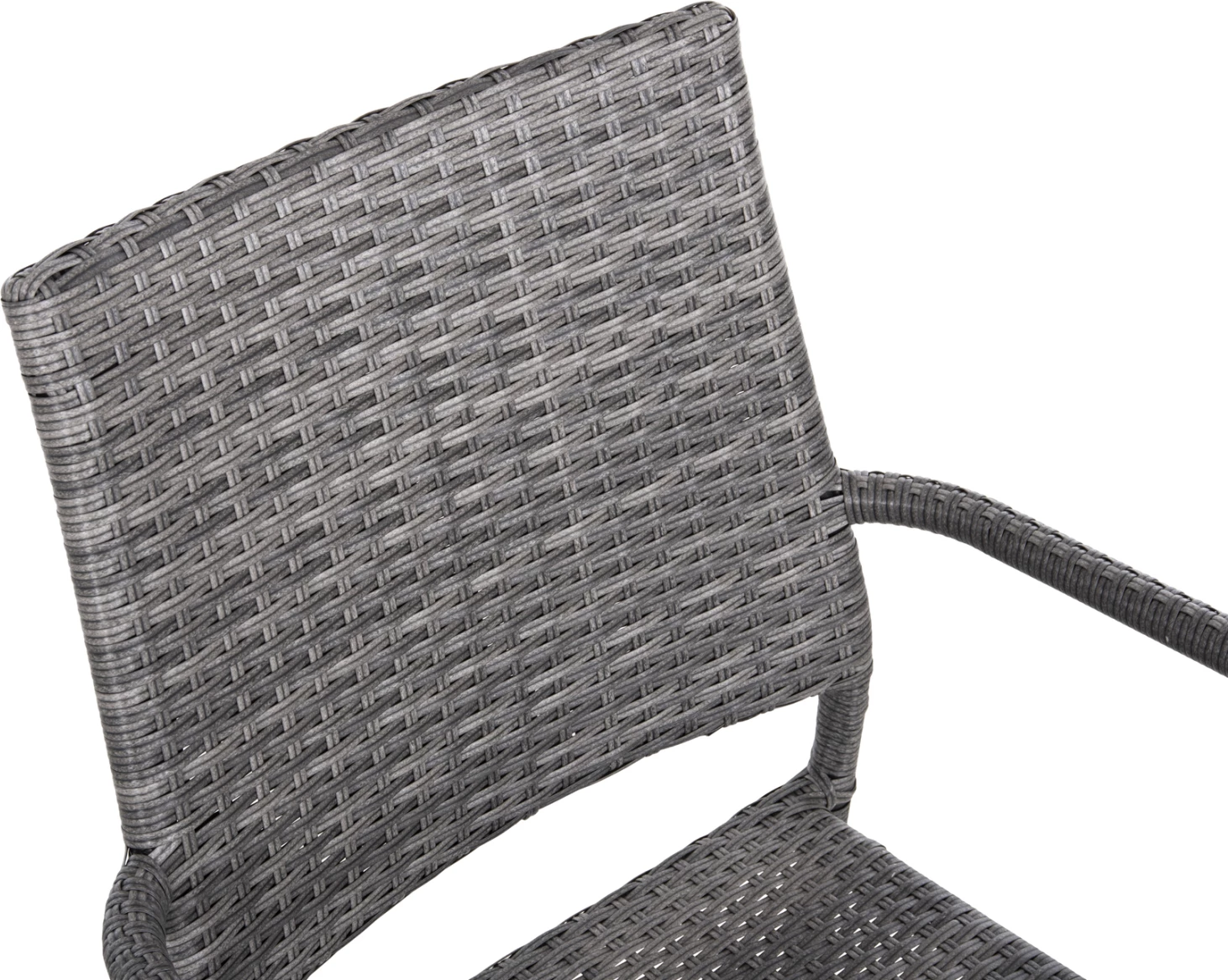 Vrtni naslanjač MORNER FH6074.02 kovinski-sivi pleteni 55x58x87H