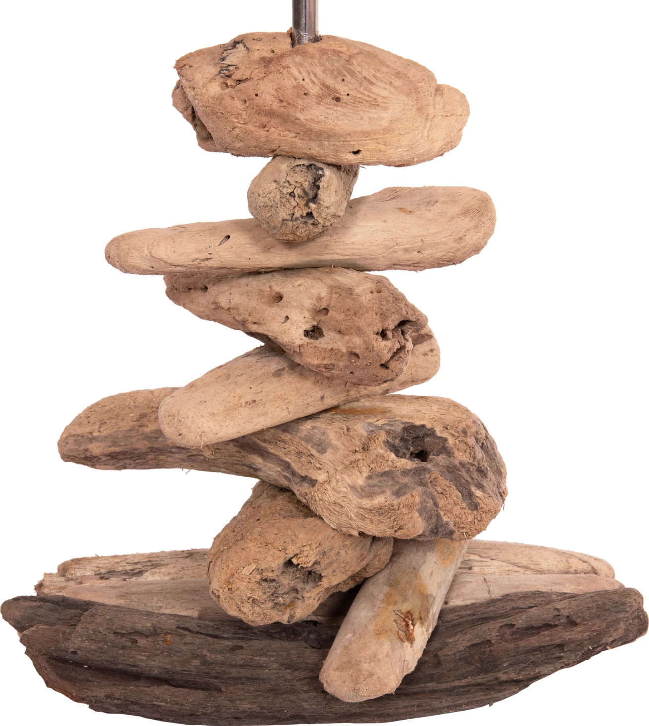 Dekorativna namizna svetilka IVAR FH4431, drevo prineseno z morja & ratan 32x30x53Hcm