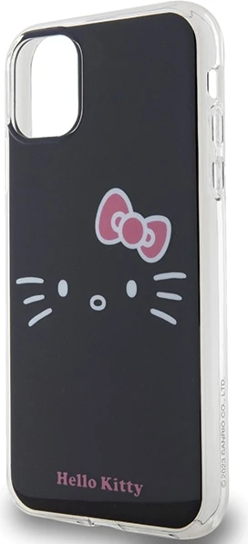Ovitek za telefon z motivom IML Kitty Face Hello Kitty za iPhone 11/XR, črn