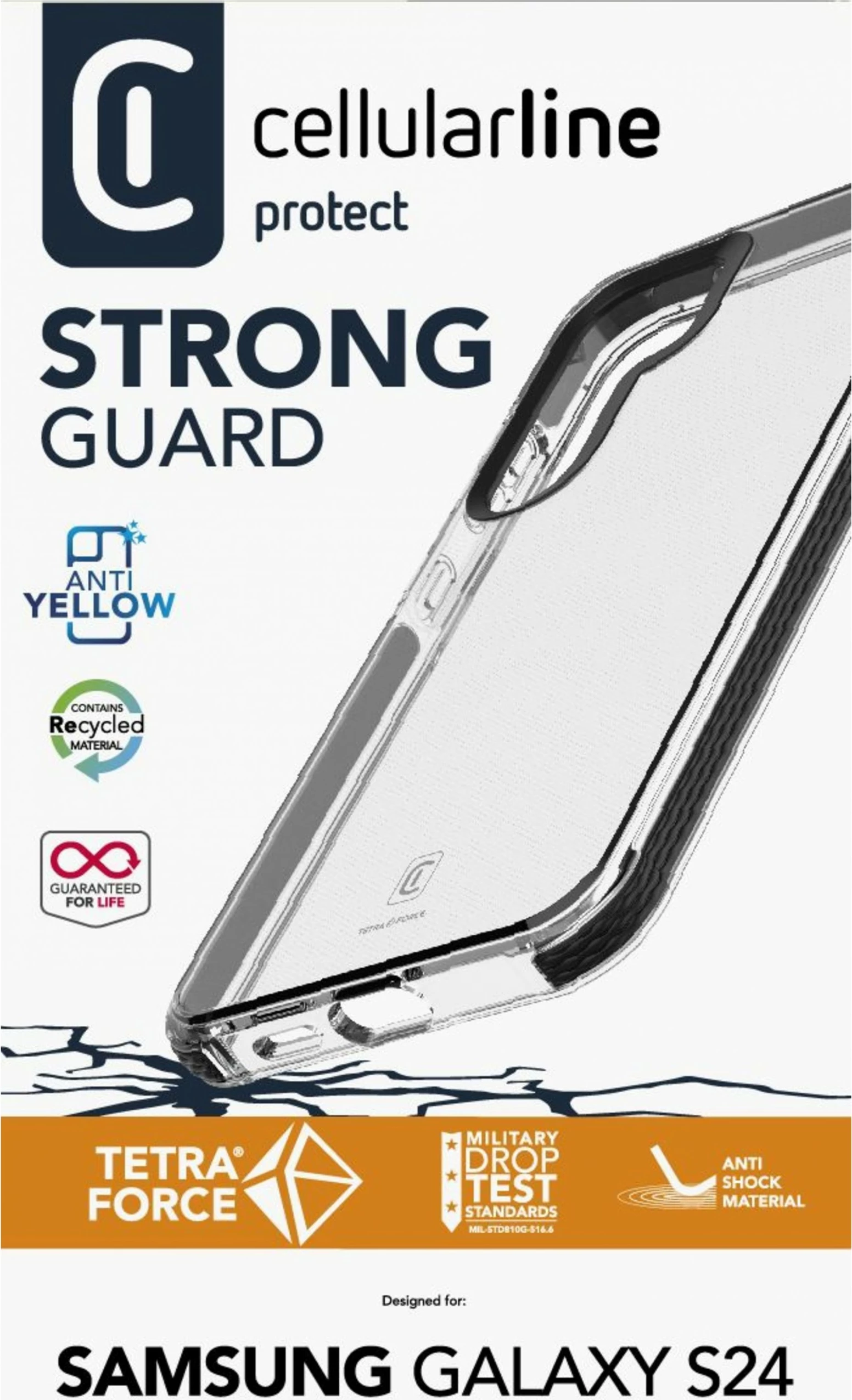 Ovitek Cellular Line za Samsung Galaxy S24, 6,2", črn