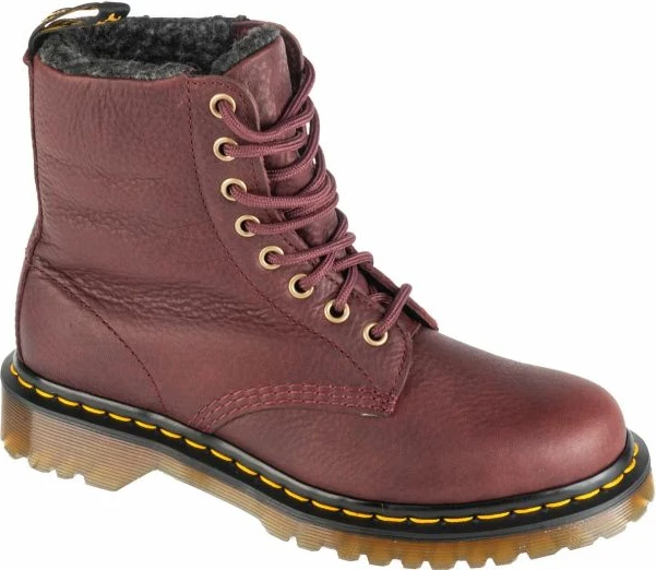 Visoke vezalke čevlji Dr. Martens 1460, temno rdeči