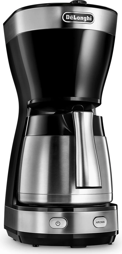 Kavni aparat DeLonghi Dedica Style ICM 16710, 1,25 L, 1000 W, črn, srebrn