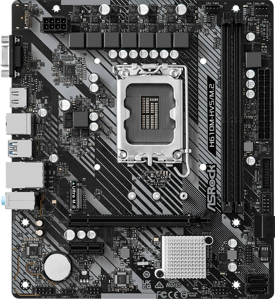 Matična plošča Asrock H610M-HVS R2.0 - Intel H510, LGA 1700